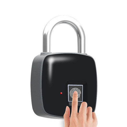 Immagine di P3 Smart Fingerprint Door Lock Padlock Safe USB Charging Waterproof Keyless Anti Theft Lock