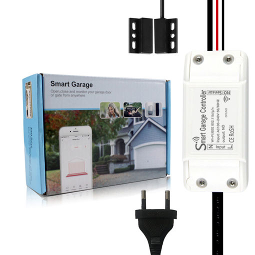 Immagine di MoesHouse WiFi Smart Switch Garage Door Controller Opener Smart Life/Tuya APP Remote Compatible With Alexa Echo Google Home No Hub Require