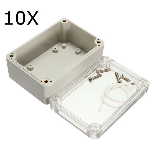 Picture of 10Pcs 100x68x50mm Electronic Plastic Box Waterproof Electrical Junction Case