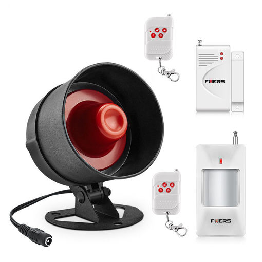 Immagine di Fuers Alarm Siren Speaker Loudly Sound Alarm System Kits Wireless Home Alarm Siren