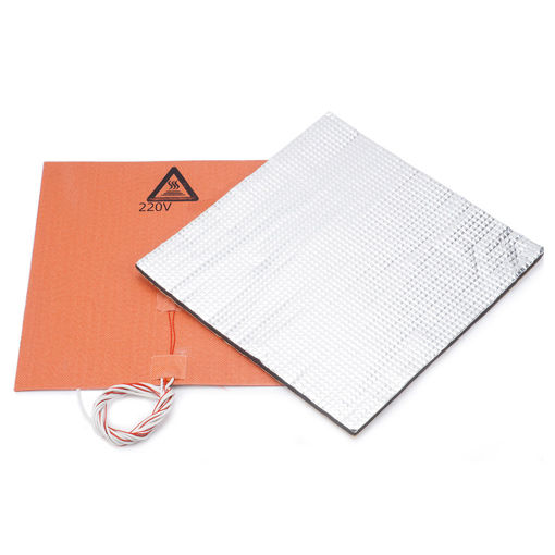 Immagine di 220V 750W 300*300mm Silicone Heated Bed Heating Pad + Heat Insulation Cotton Kit