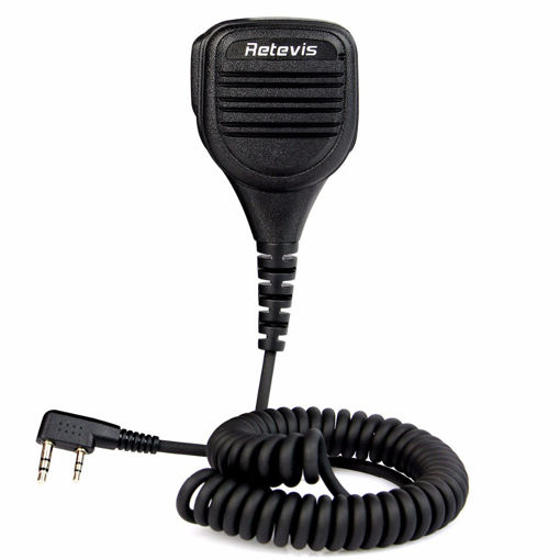 Picture of Retevis 2 Pin Remote Speaker Mic for Kenwood Retevis H777 RT3/RT8 TYT Baofeng UV-5R 2 Way Radio