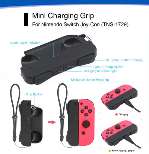 Immagine di DOBE TNS-1729 Gamepad Joystick Charging Grip for Nintendo Switch Joy-Con Game Controller Charger