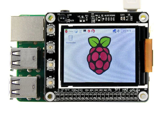 Picture of 2.2 inch 320x240 TFT Screen LCD Display Hat With Buttons IR Sensor For Raspberry Pi 3/2B/B+/A+