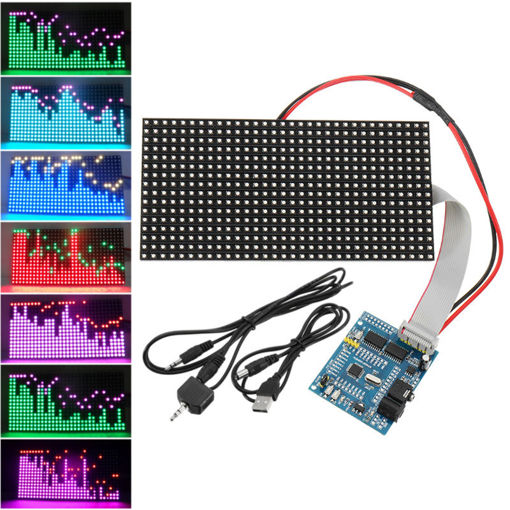 Immagine di 16X32 Colorful Music Spectrum STM32 LED Lights Frequency Display Assembled Dot Matrix Board