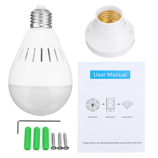 Picture of 360Degree Panoramic 960P HD Hidden Wifi Camera Light Bulb Security Lamp IP Cam