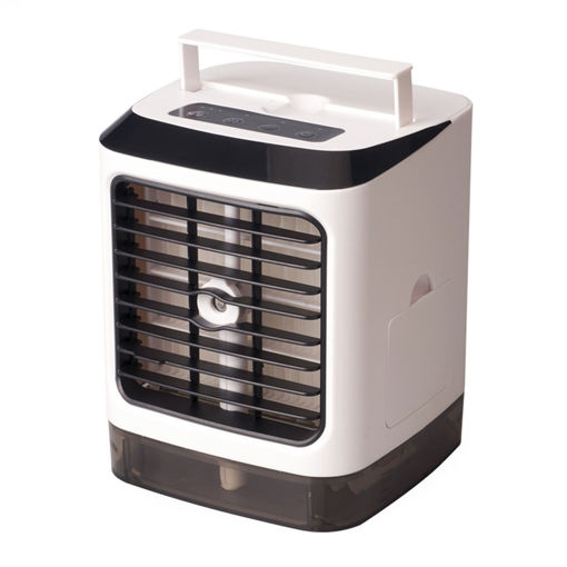Picture of 3 in 1 480ml White Mini Portable USB Air Cooler Humidifier Purifier Cleaner 4 Gears LED Light Personal Space Air Cooling Fan