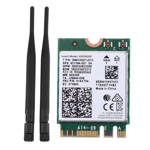Picture of Wareshare Wireless Network Card Intel 8265AC 8265NGW 2.4G/5G WIFI bluetooth 4.2 Module For Jetson Nano