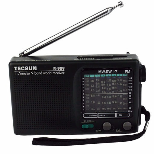Immagine di Tecsun R-909 FM AM SW Full-time Semiconductor Multiband Stereo Radio Receiver