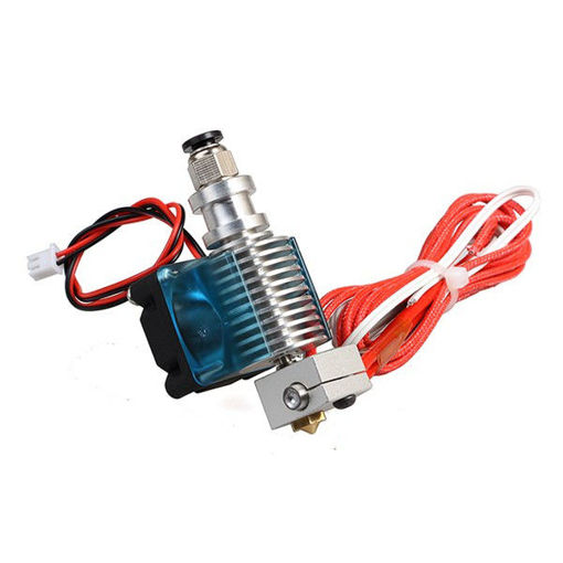 Immagine di 3PCS Geekcreit 0.4mm V6 1.75mm Long Distance Metal Extruder Nozzle With Cooling Fan Set for 3D Printer