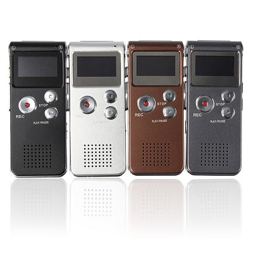Picture of Steel Rechargeable 8GB 650HR Digital Audio Voice Recorder MP3 Player