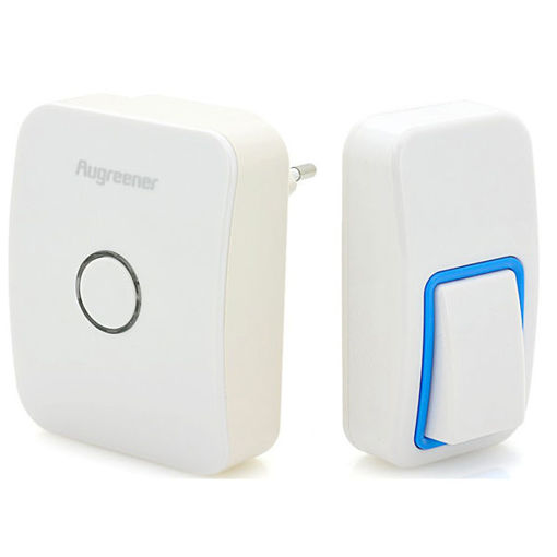 Immagine di US Plug Augreener Wireless Cordless Wireless Control Doorbell Battery-free 25 Chime Digital Doorbell