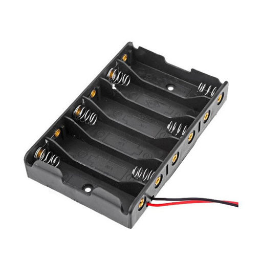 Picture of 20Pcs 6*AA Battery Case Storage Holder With DC2.1 Power Jack For Arduino