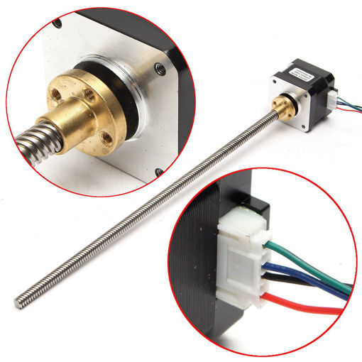 Picture of 300mm Lead Screw 42 Stepper Motor Z Axis 12VDC 1.3A For 3D Printer CNC