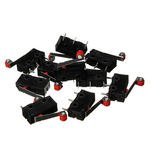 Picture of 200Pcs Micro Limit Switch With Roller Lever KW12-3 Open/Close Switch 5A 125V