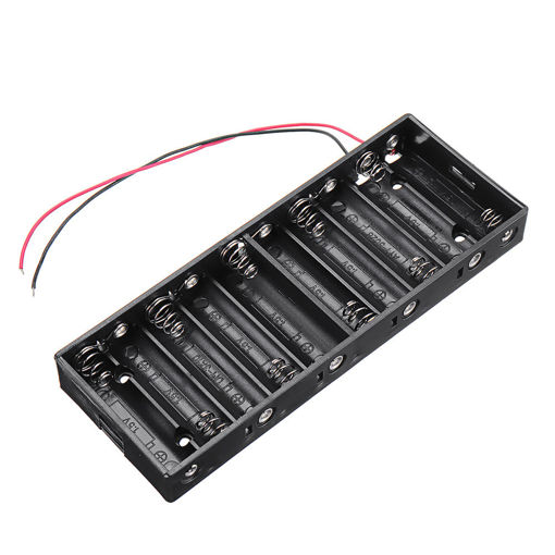 Immagine di 5pcs 10 Slots AA Battery Box Battery Holder Board for 10xAA Batteries DIY kit Case