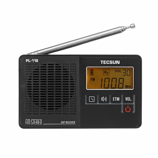 Immagine di Tecsun PL-118 DSP FM Stereo Portable Radio Receiver ETM Clock Alarm
