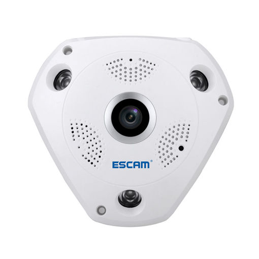 Immagine di ESCAM Shark QP180 960P IP WiFi Camera 360 Degree Fisheye Panoramic Infrared Support VR Camera