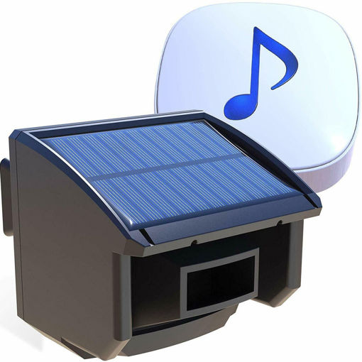 Immagine di Solar Driveway Alarm System 1/4 Mile Long Range Outdoor Motion Sensor Detector