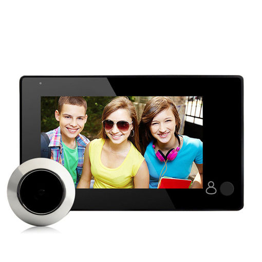 Picture of DANMINI YB-43CH Peephole Viewer Doorbell 145 Degree Wide Viewing Video Intercom Built-in 4pcs IR LED
