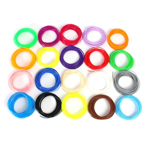 Immagine di 1.75mm 20 colors 5/10m x ABS/PLA Filament For 3D Printer Pen