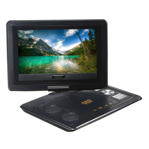 Immagine di 13.8 Inch Portable 180 Degree Rotation Rechargeable DVD Player with Gamepad
