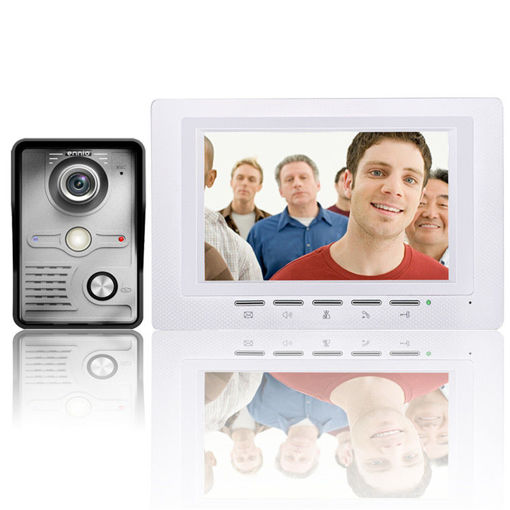 Immagine di ENNIO SY817MKW11 7 inch Video Door Phone Doorbell Intercom Kit 1 Camera 1 Monitor Night Vision