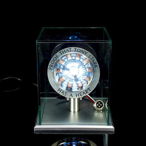 Picture of 1:1 Scale MK1 Assembled Core DIY Tony Arc Reactor LED Lamp Kit With Display Stand Cover