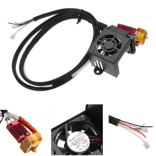 Immagine di Creality 3D Full Assembled MK10 Extruder Hot End Kits With 2PCS Cooling Fans For Ender-3 3D Printer