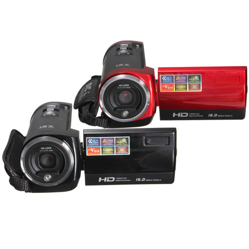 Picture of 16MP 2.7 Inch TFT LCD 720P HD 16X Zoom DV Digital Video Camera Camcorder DVR