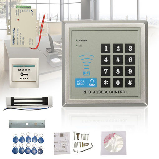 Picture of Electric RFID Access Control ID Password Safty Entry System Door Lock Magnetic Set