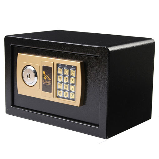 Immagine di Digital Depository Drop Cash Safe Box Jewelry Home Hotel Lock Keypad Black