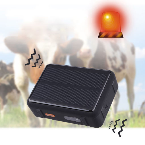 Picture of V44 Solar Power 4G Pet Tracker WIFI GPS LBS Tracker IP67 Waterproof  Cattle Sheep Kids Anti-Lost Tracker