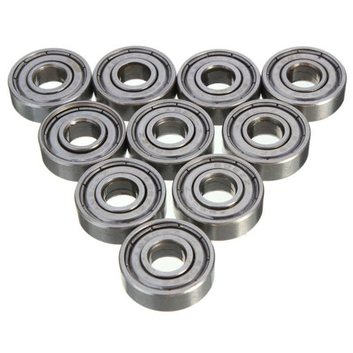Picture of 10pcs 8mm Inner Size Carbon Steel Deep Groove Ball Bearing
