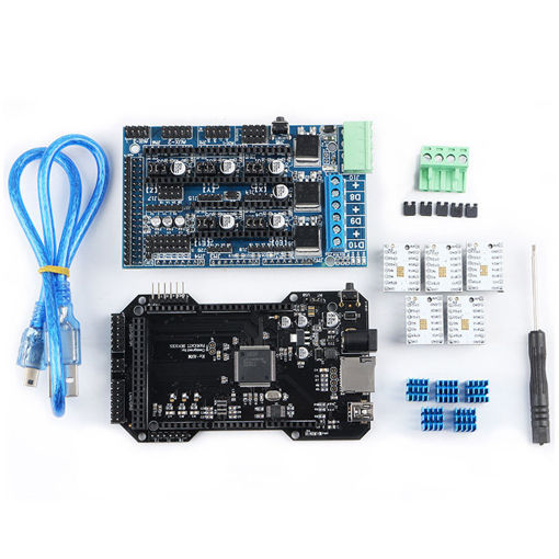 Immagine di Upgrated Cloned RE-ARM 32Bit Controller Mainboard+TMC2218 V1.2+Ramps1.5 Board Kit for Ramps 1.4 1.5 1.6 3D Printer