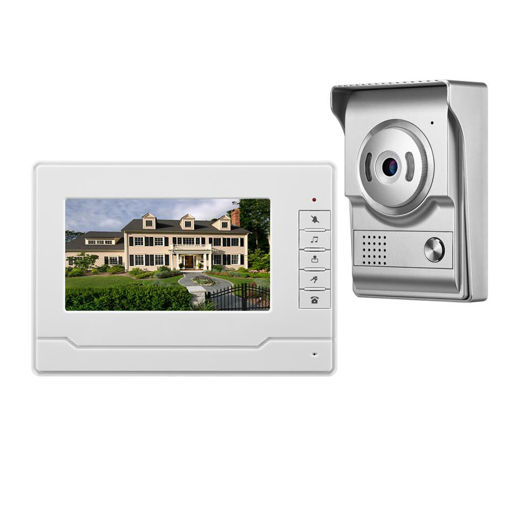 Immagine di 7 inch Color Screen Video Doorbell Intercom 4 Wired Video Door Phone HD Camera for Home Improvement