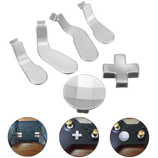 Picture of 6Pcs Silver Metal Buttons Mod Replacement Kit for Xbox one Elite Controller