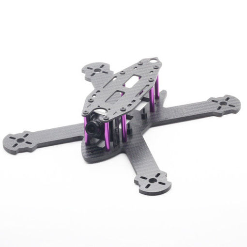 Picture of HSKRC TWE210 210mm Wheelbase 4mm Arm 3K Carbon Fiber X Type FPV Racing Frame Kit for RC Drone