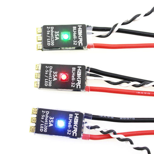 Picture of HAKRC BLHeli_32 Bit 35A 2-5S ESC Built-in LED Support Dshot1200 Multishot for FPV RC Drone