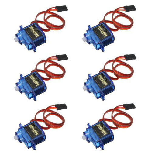 Picture of 6PCS SG90 Mini Analog Gear Micro Servo 9g For RC Airplane Helicopter