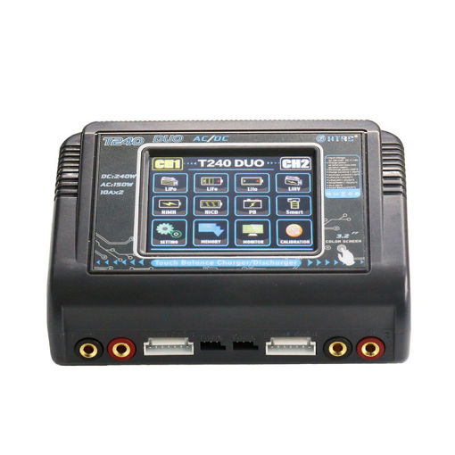 Picture of HTRC T240 DUO AC 150W DC 240W 10A Touch Screen Dual Channel Battery Balance Charger Discharger