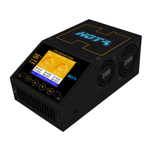 Picture of HOTA D6+ AC 300W DC 2X325W 2X15A Dual Channel Smart Battery Charger Discharger