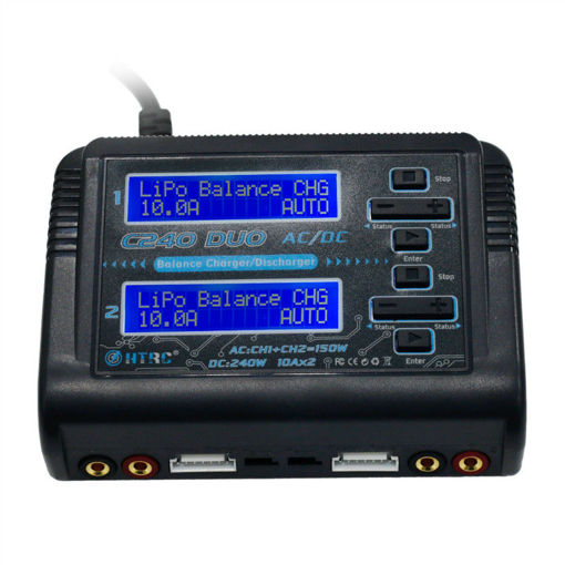 Picture of HTRC C240 DUO AC 150W DC 240W 10Ax2 Dual Channel RC Battery Balance Charger