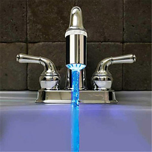 Picture of No Battery Water Faucet 3 Color Glow LED Temperature Sensor Tap