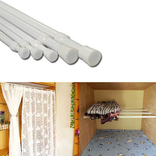 Picture of 30-50cm Extendable Window Curtain Telescopic Pole Shower Curtain Rod