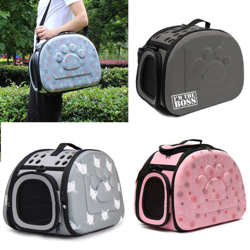 Immagine di Portable Pet Small Dog Cat Sided Carrier Travel Tote Shoulder Bag Cage Kennel Bag