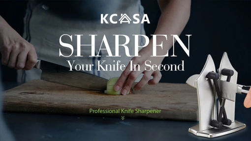 Immagine di KCASA Cutter Sharpen Stone Kitchen  K-nife Sharpener Polishes Serrated Beveled And Standard Blades Household Sharpener Polishes Serrated