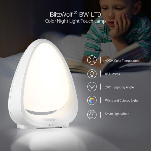 Immagine di BlitzWolf BW-LT9 Touch Switch Color Night Light 4000K Color Temperature 85 Lumens 240 Lighting An