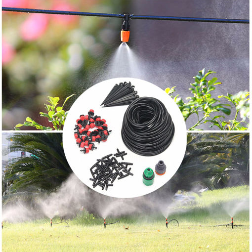 Picture of DIY 25m Micro Drip Irrigation System Auto Timer Self Plant Watering Garden Hose