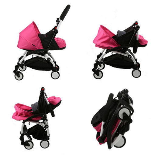Picture of Folding Baby Stroller Sleeping Basket Infant Carriage Pushchair Sleep Pad Travel Car Stroller